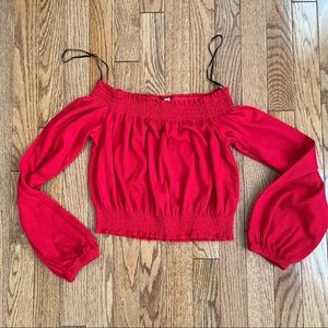 Off the shoulder crop top